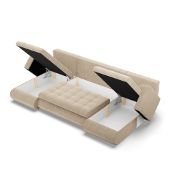 FORESTA ULL Poso Ecksofa, Farbe - BEIGE