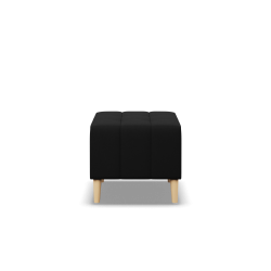 ELMA Pouf, Color - BLACK, Size - 50x50