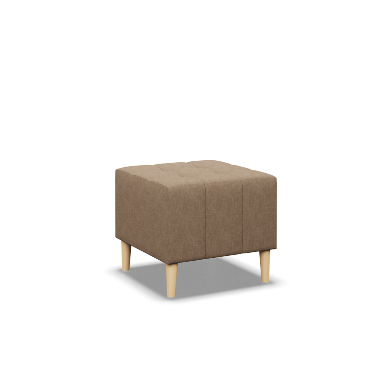 Pouf ELMA, Farbe - CAPPUCCINO, Größe - 50x50