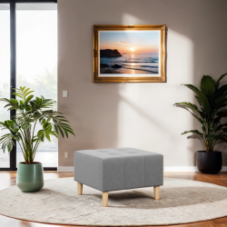 ELMA Pouf, Color - GRAY, Size - 70x70