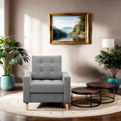 Sillón ELMA, Relleno - Espuma, Color - GRIS