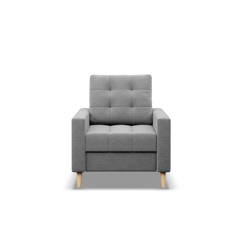 ELMA Armchair, Filling - Spring, Color - GRAY