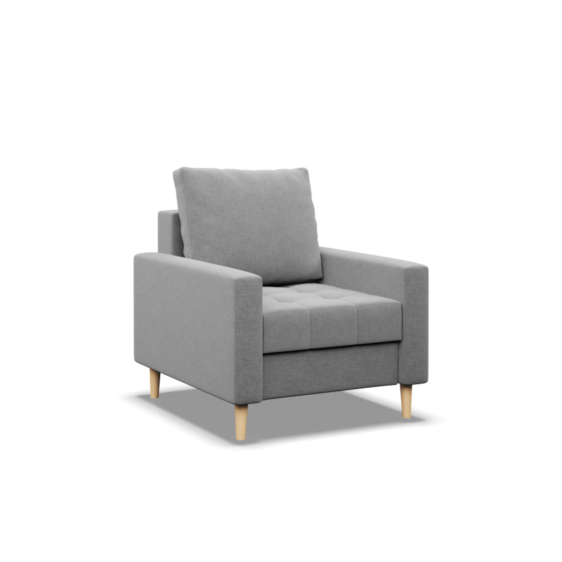 ELMA Armchair, Filling - Spring, Color - GRAY