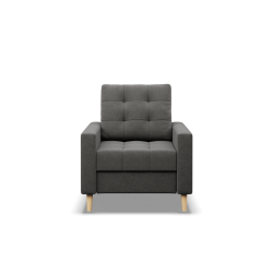 Sillón ELMA, Relleno - Con resortes, Color - GRIS OSCURO