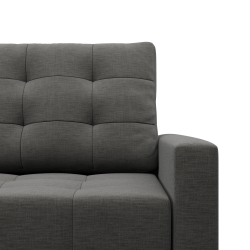 Sofa ELMA , Wypełnienie - Piankowe, Kolor - CIEMNY SZARY