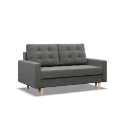 Sofa ELMA , Wypełnienie - Piankowe, Kolor - CIEMNY SZARY