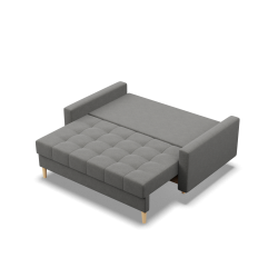 Sofa ELMA , Wypełnienie - Piankowe, Kolor - CIEMNY SZARY