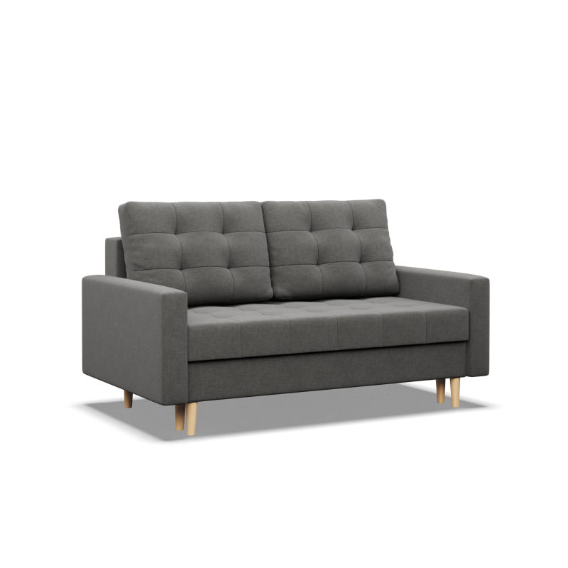 Sofa ELMA , Wypełnienie - Sprężynowe, Kolor - CIEMNY SZARY