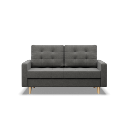 Sofa ELMA, Füllung - Federkern, Farbe - DUNKELGRAU