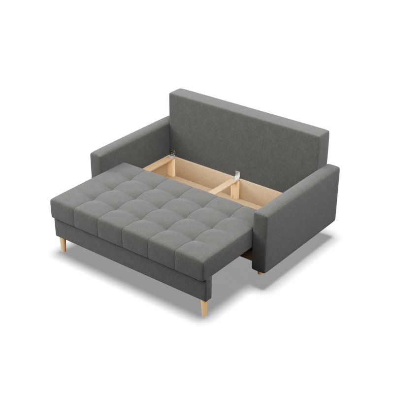 Sofa ELMA, Füllung - Federkern, Farbe - DUNKELGRAU