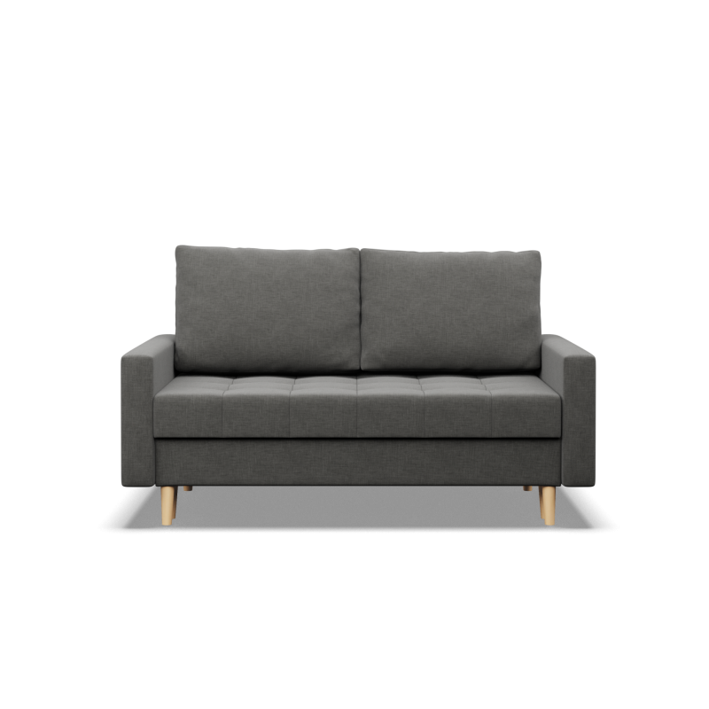 Sofa ELMA , Wypełnienie - Sprężynowe, Kolor - CIEMNY SZARY