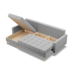 Ecksofa ELMA LL, Füllung - Schaumstoff, Farbe - GRAU