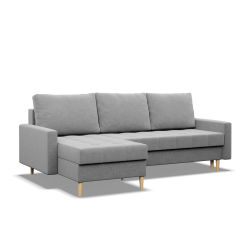 Ecksofa ELMA LL, Füllung - Schaumstoff, Farbe - GRAU