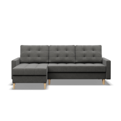 Corner sofa ELMA LL, Filling - Foam, Color - DARK GRAY