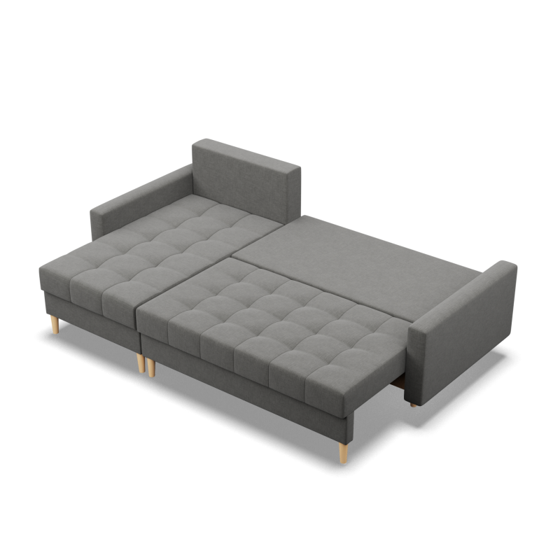 Corner sofa ELMA LL, Filling - Foam, Color - DARK GRAY