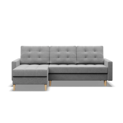ELMA LL Corner Sofa, Filling - Spring, Color - GRAY