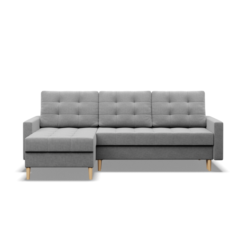 ELMA LL Corner Sofa, Filling - Spring, Color - GRAY