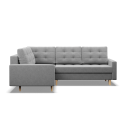 Ecksofa ELMA LO, Polsterung - Schaumstoff, Seite - LINKS, Farbe - GRAU