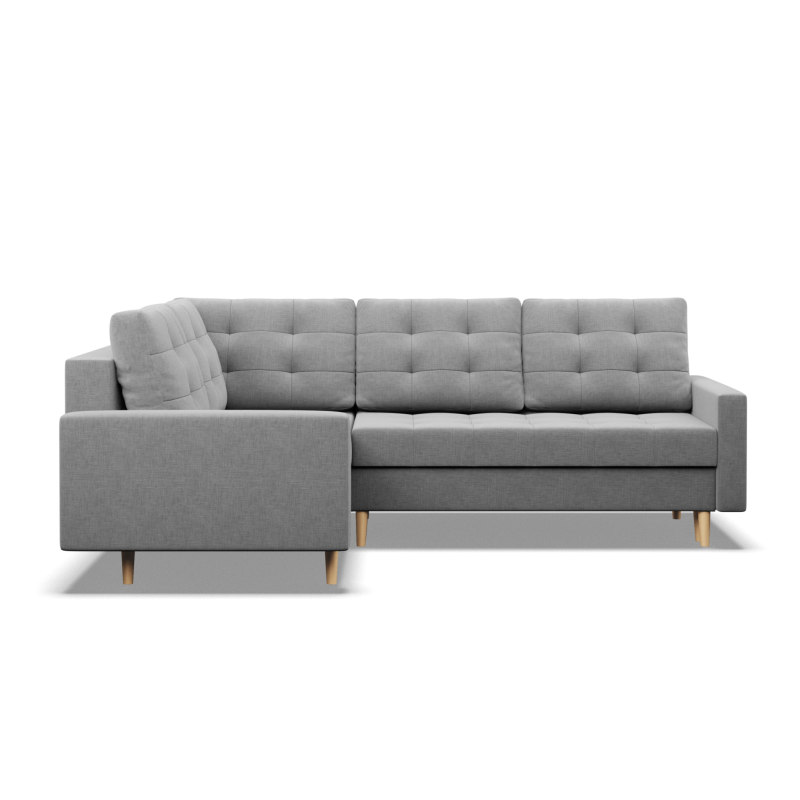 Ecksofa ELMA LO, Polsterung - Schaumstoff, Seite - LINKS, Farbe - GRAU