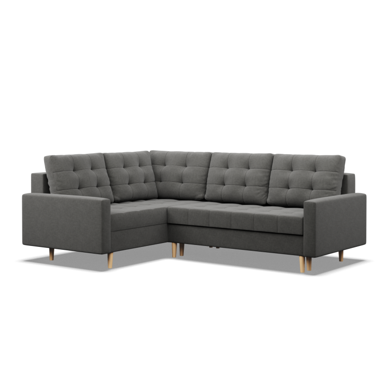 ELMA LO Corner Sofa, Filling - Foam, Side - LEFT, Color - DARK GRAY