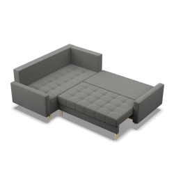 ELMA LO Corner Sofa, Filling - Foam, Side - LEFT, Color - DARK GRAY