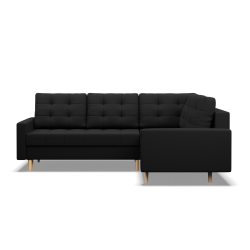 ELMA LO Corner Sofa, Filling - Foam, Side - RIGHT, Color - BLACK