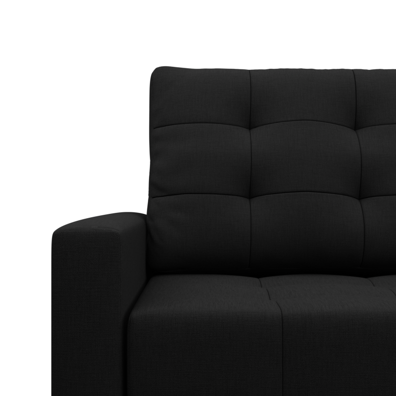 ELMA LO Corner Sofa, Filling - Foam, Side - RIGHT, Color - BLACK