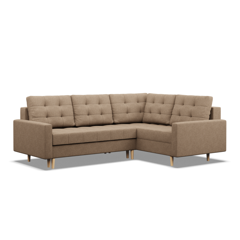 ELMA LO Corner Sofa, Filling - Foam, Side - RIGHT, Color - CAPPUCCINO