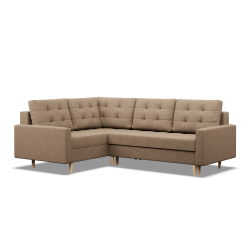 Corner Sofa ELMA LO, Filling - Spring, Side - LEFT, Color - CAPPUCCINO