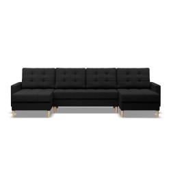 ELMA ULL Corner Sofa, Filling - Foam, Color - BLACK