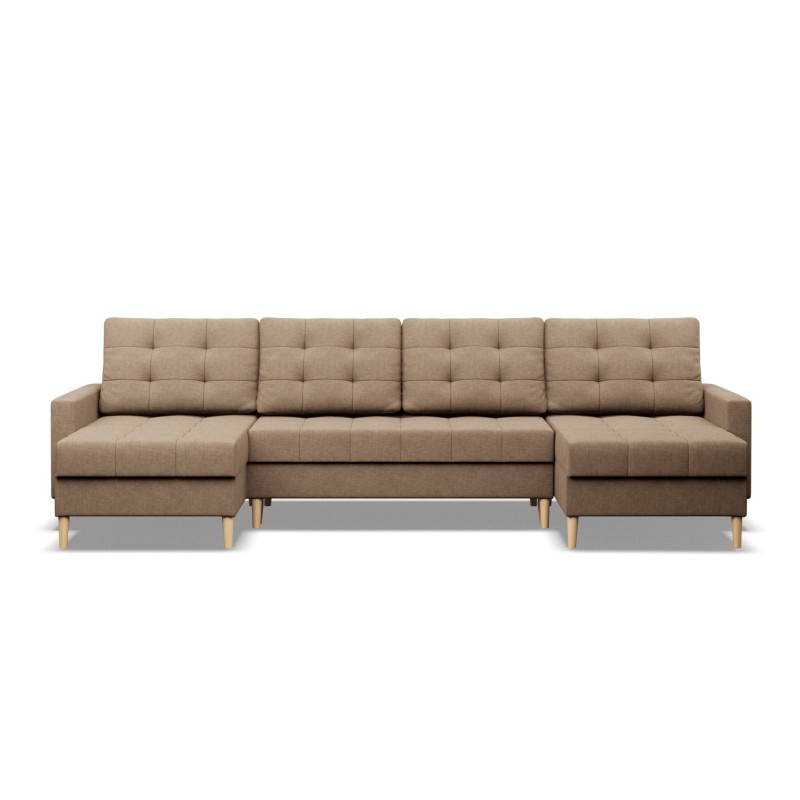 Ecksofa ELMA ULL, Füllung - Schaumstoff, Farbe - CAPPUCCINO