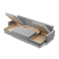 ELMA ULL Corner Sofa, Filling - Spring, Color - GRAY