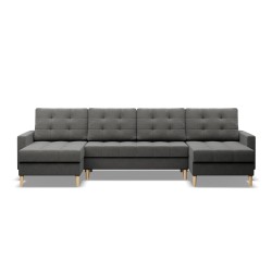 ELMA ULL Corner Sofa, Filling - Spring, Color - DARK GRAY