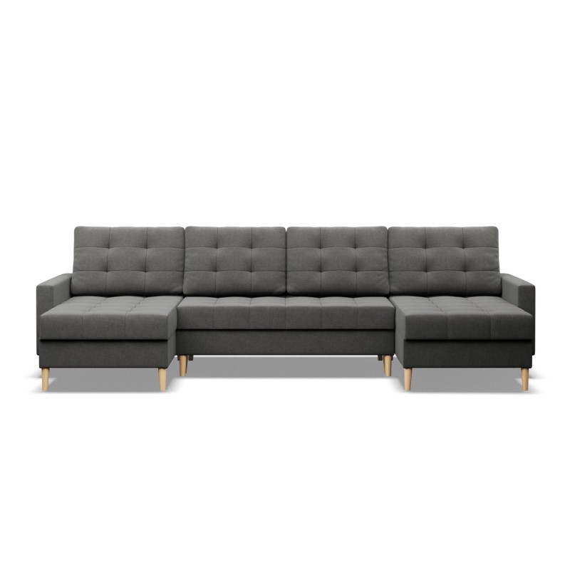 ELMA ULL Corner Sofa, Filling - Spring, Color - DARK GRAY