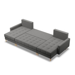 ELMA ULL Corner Sofa, Filling - Spring, Color - DARK GRAY