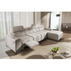 Verona XII Mix Corner Sofa with Sleeping Function Velour, Vena 9 - elegance and comfort in one piece of furniture