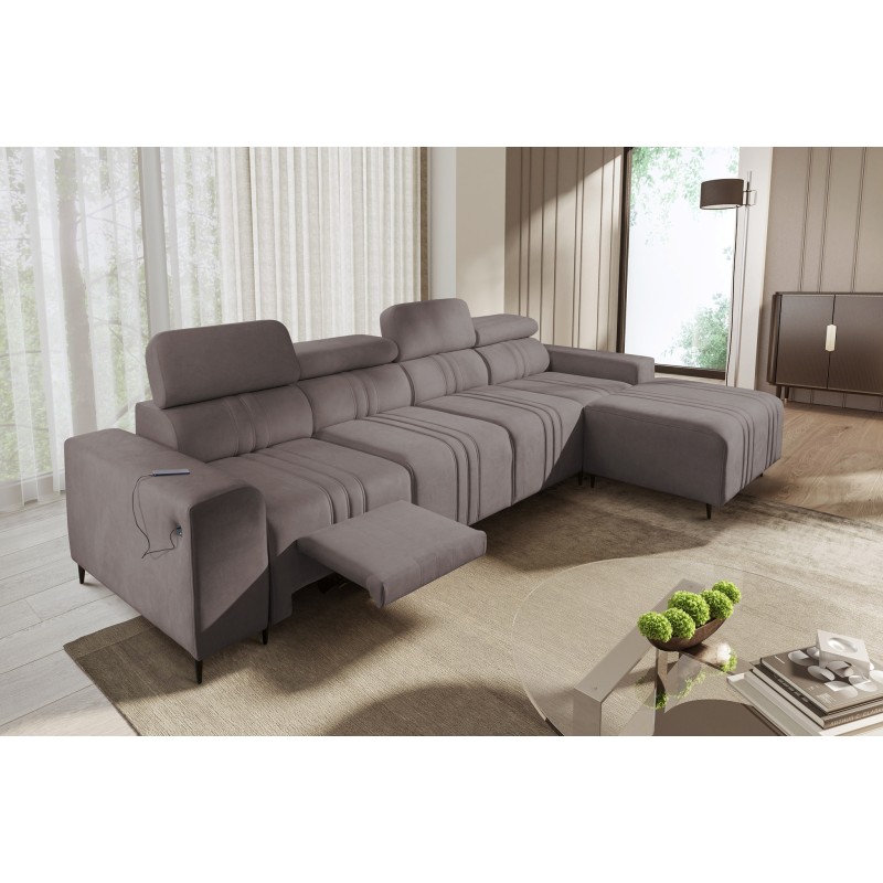 Ecksofa Verona XII Mix mit Schlaffunktion Samt, Vena 8 - Eleganz und Komfort in einem Möbelstück