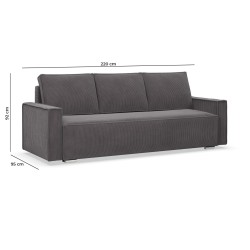 NOTO Sofa, Farbe - MARINEBLAU - Poso 005