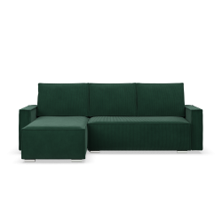 Ecksofa NOTO, Farbe - FLASCHENGRÜN - Poso 014