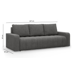ABRIELLE Sofa, Color - LIGHT GRAY