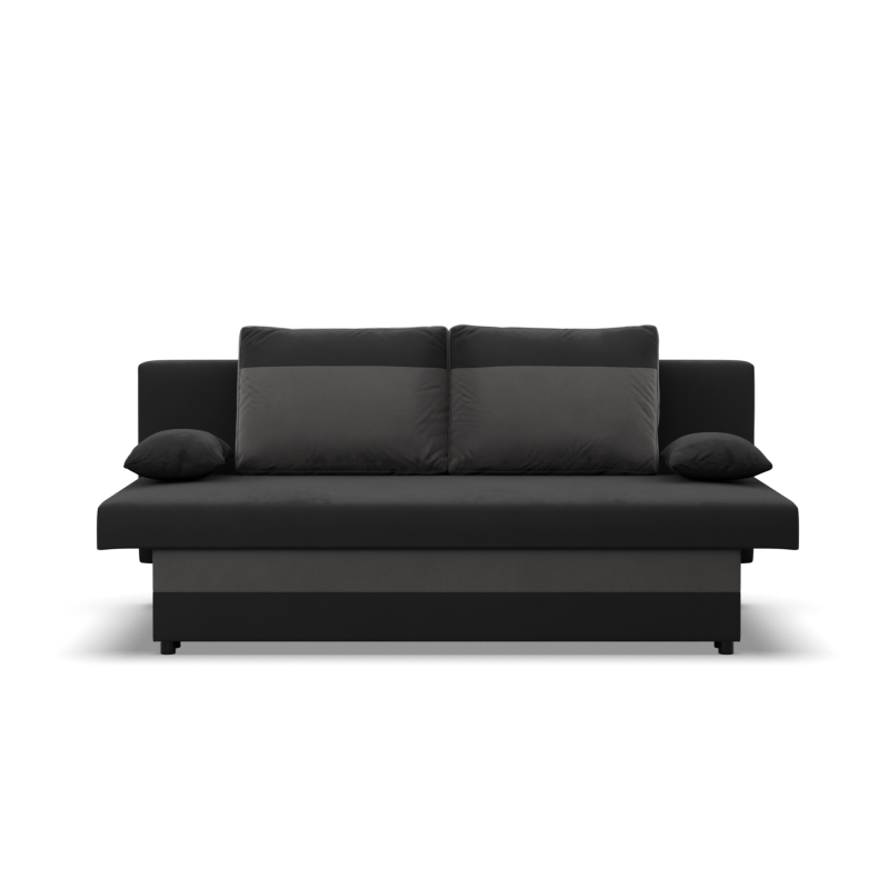 NOLA Sofa, Filling - Foam, Color - BLACK + GRAY