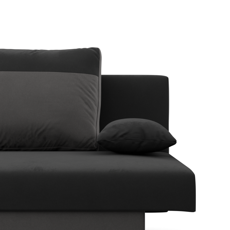 NOLA Sofa, Filling - Foam, Color - BLACK + GRAY