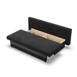NOLA Sofa, Filling - Foam, Color - BLACK + GRAY