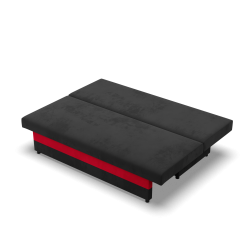 Sofa NOLA, Füllung - Schaumstoff, Farbe - SCHWARZ + ROT