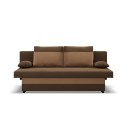 Sofa NOLA, Füllung - Schaumstoff, Farbe - BRAUN + CAPPUCCINO