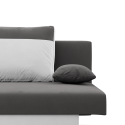 Sofa NOLA, Füllung - Federkern, Farbe - GRAU + WEISS