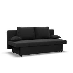 Sofa NOLA, Polsterung - Federkern, Farbe - SCHWARZ
