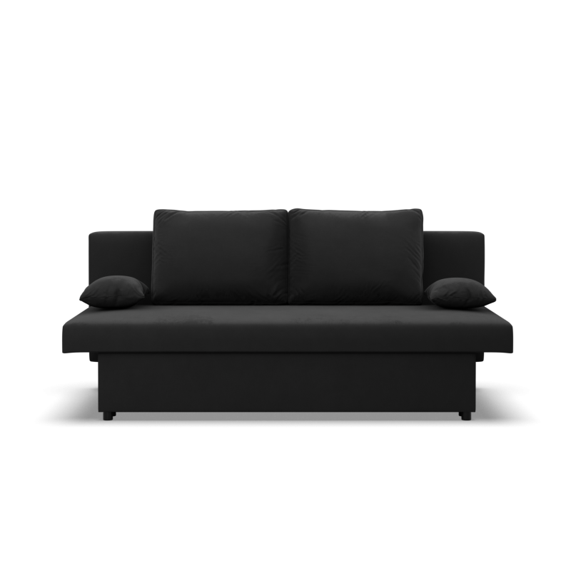 Sofa NOLA, Polsterung - Federkern, Farbe - SCHWARZ