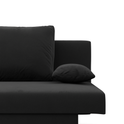 Sofa NOLA, Polsterung - Federkern, Farbe - SCHWARZ