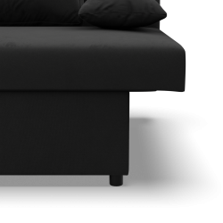 Sofa NOLA, Polsterung - Federkern, Farbe - SCHWARZ